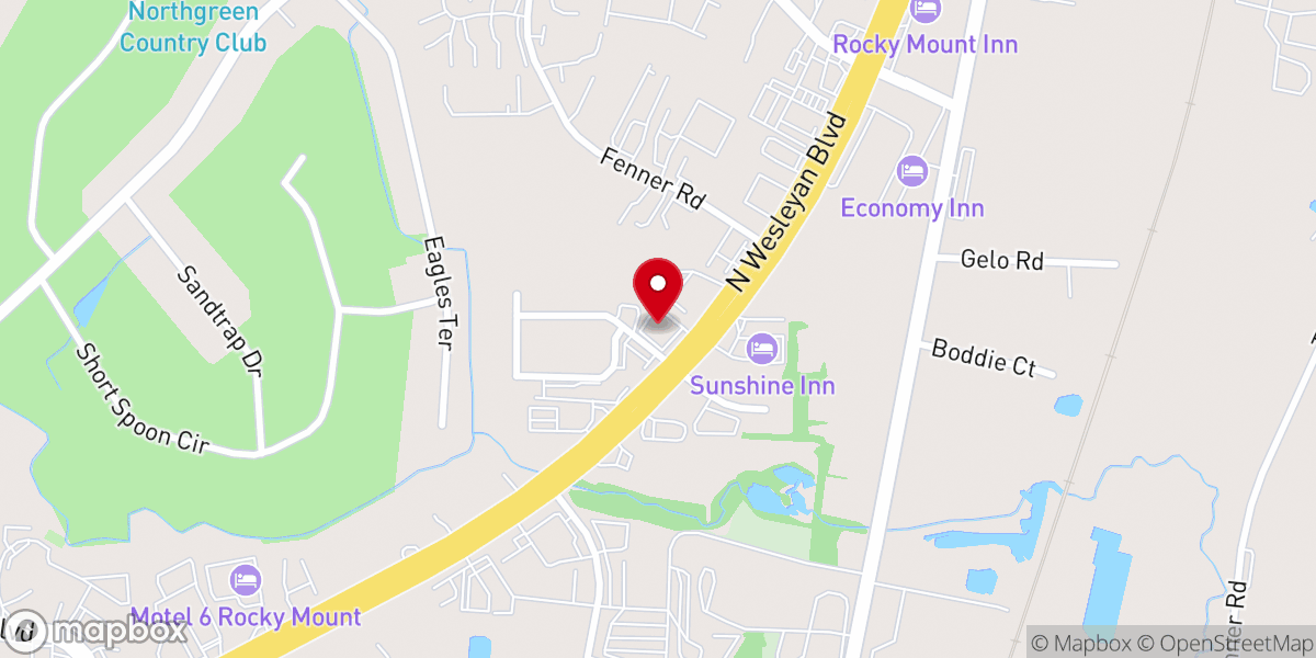 Map showing location of Life Church of Rocky Mount, UPC