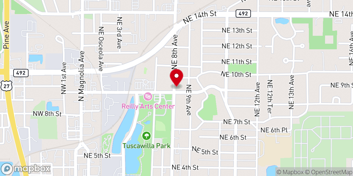 Map showing location of Iglesia Bautista Peniel