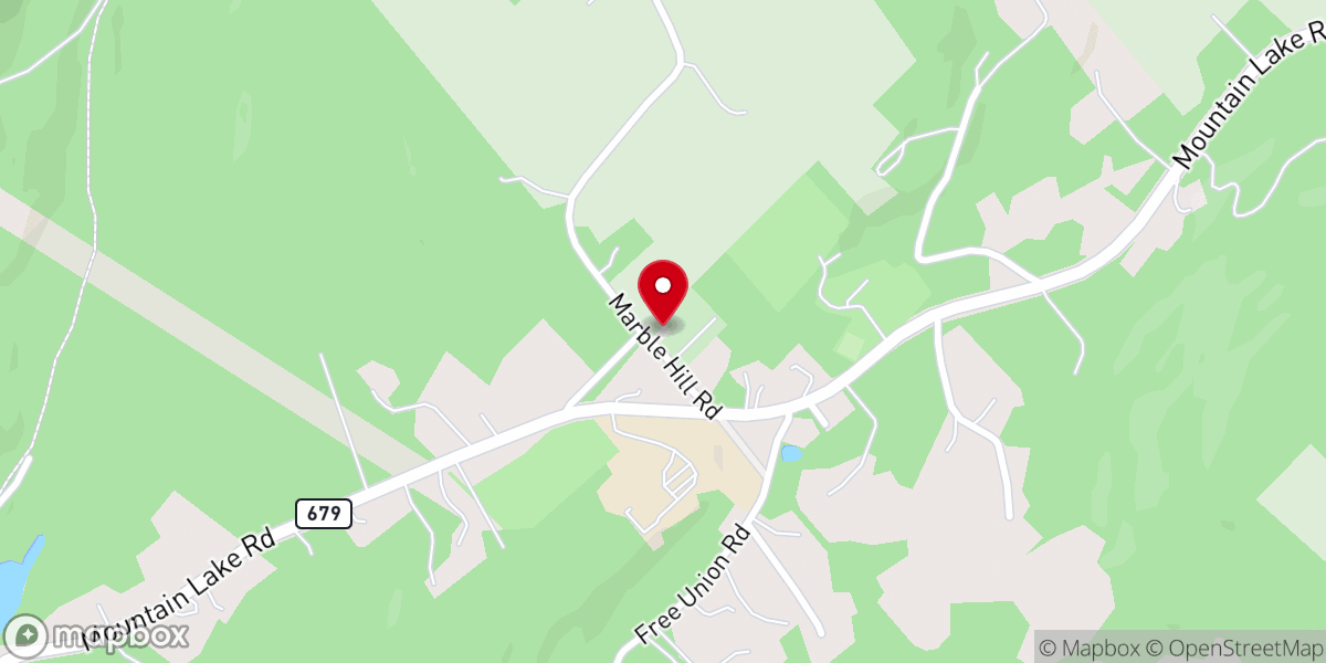 Map showing location of Free Union Church