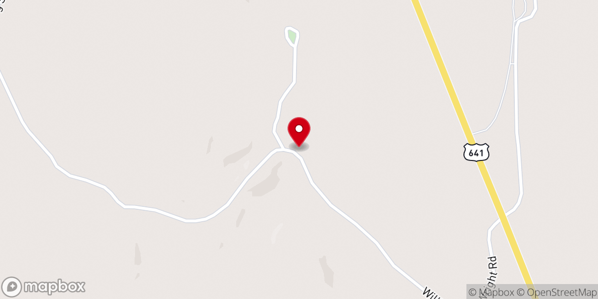 Map showing location of Williams Grove Church