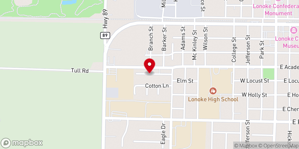 Map showing location of New Testament Baptist Church