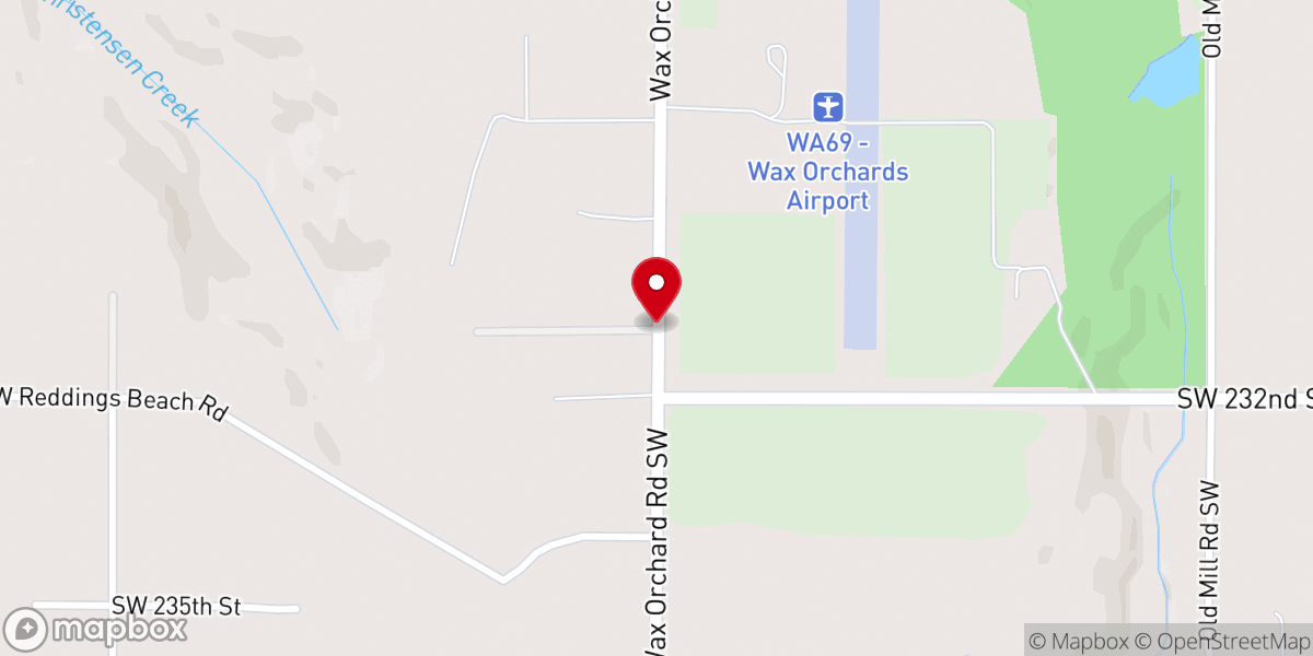 Map showing location of Foxglove Lodge Vashon