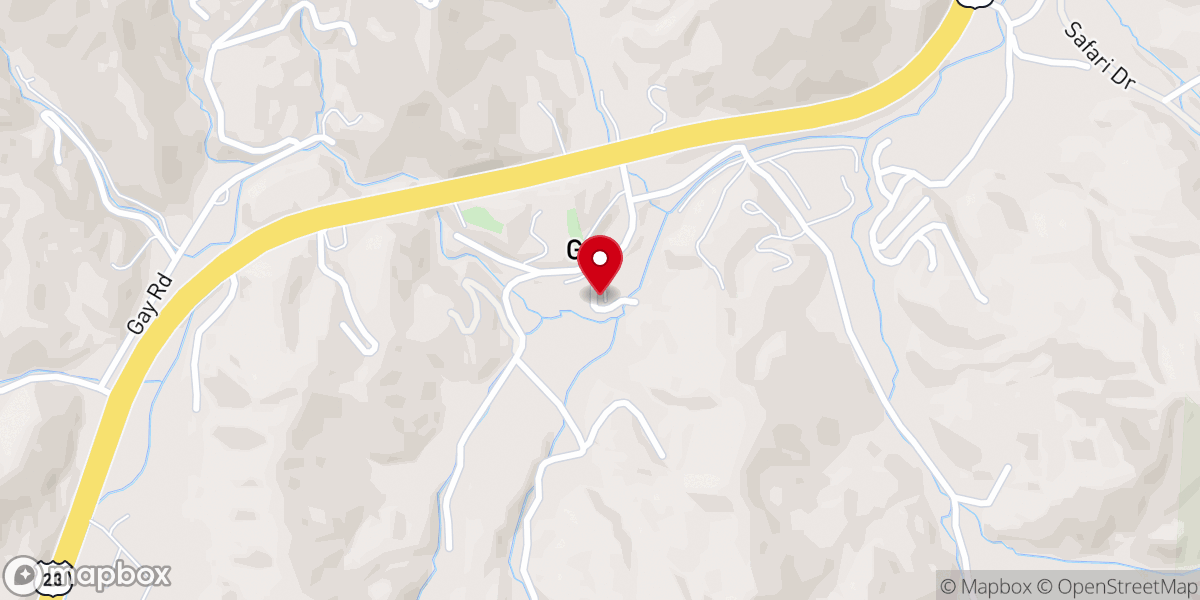 Map showing location of Wesleyanna United Methodist Church