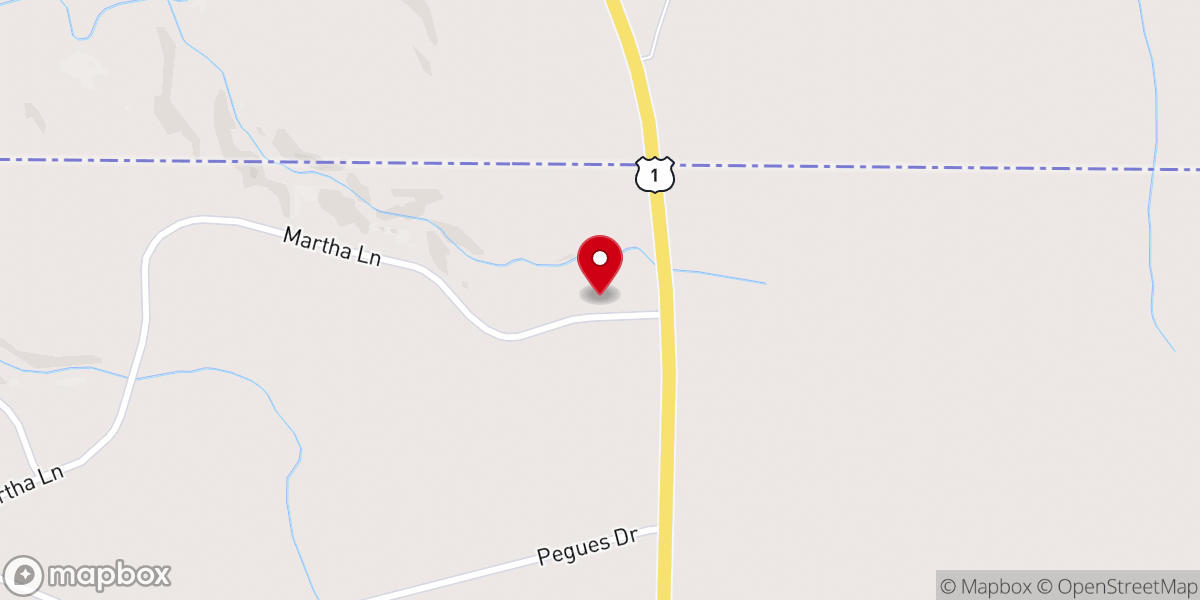 Map showing location of New Hope Church