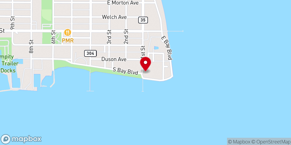 Map showing location of Texas Baptist Encampment
