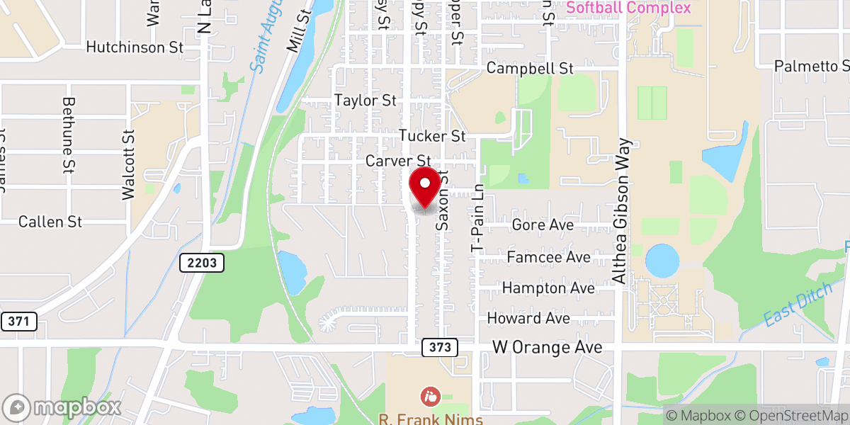 Map showing location of Saint John African Methodist Episcopal Church