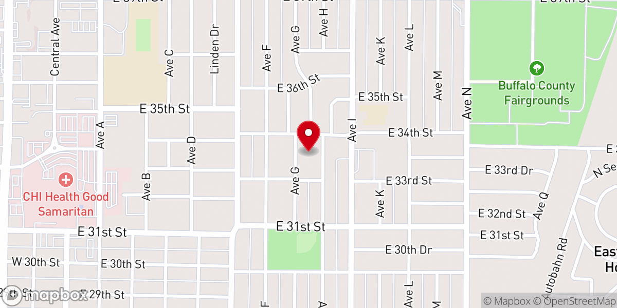 Map showing location of First Lutheran Church ELCA