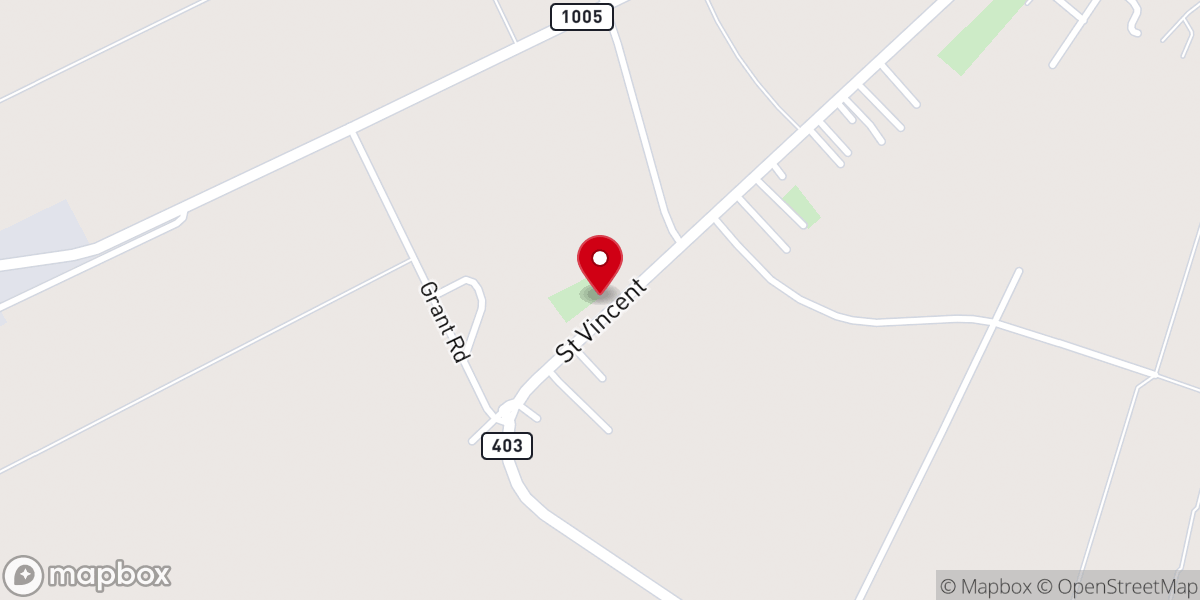 Map showing location of Mount Pilgrim Church