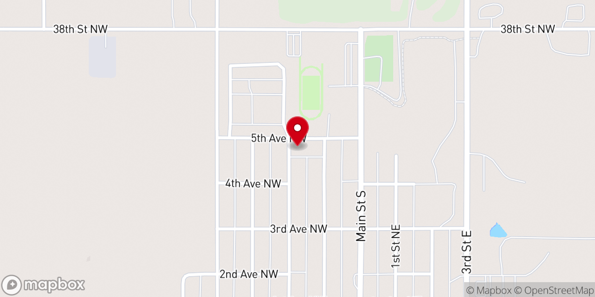 Map showing location of First Lutheran Church