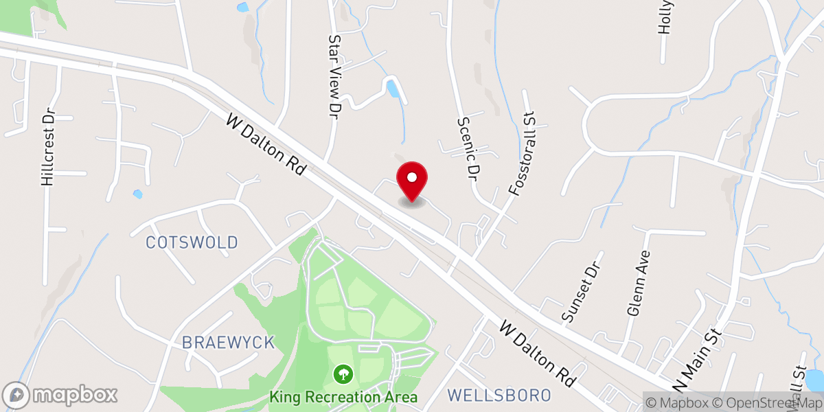 Map showing location of The Rock Church - Food Distribution Center