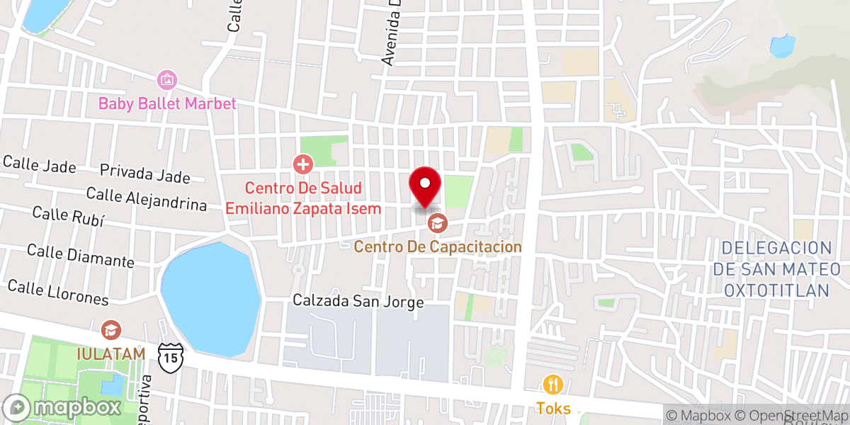 Map showing location of Iglesia Cristiana Victory Toluca