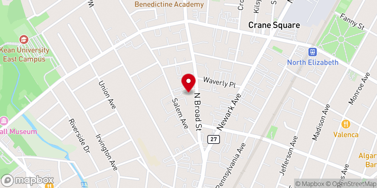 Map showing location of Evangel Hispanic Church