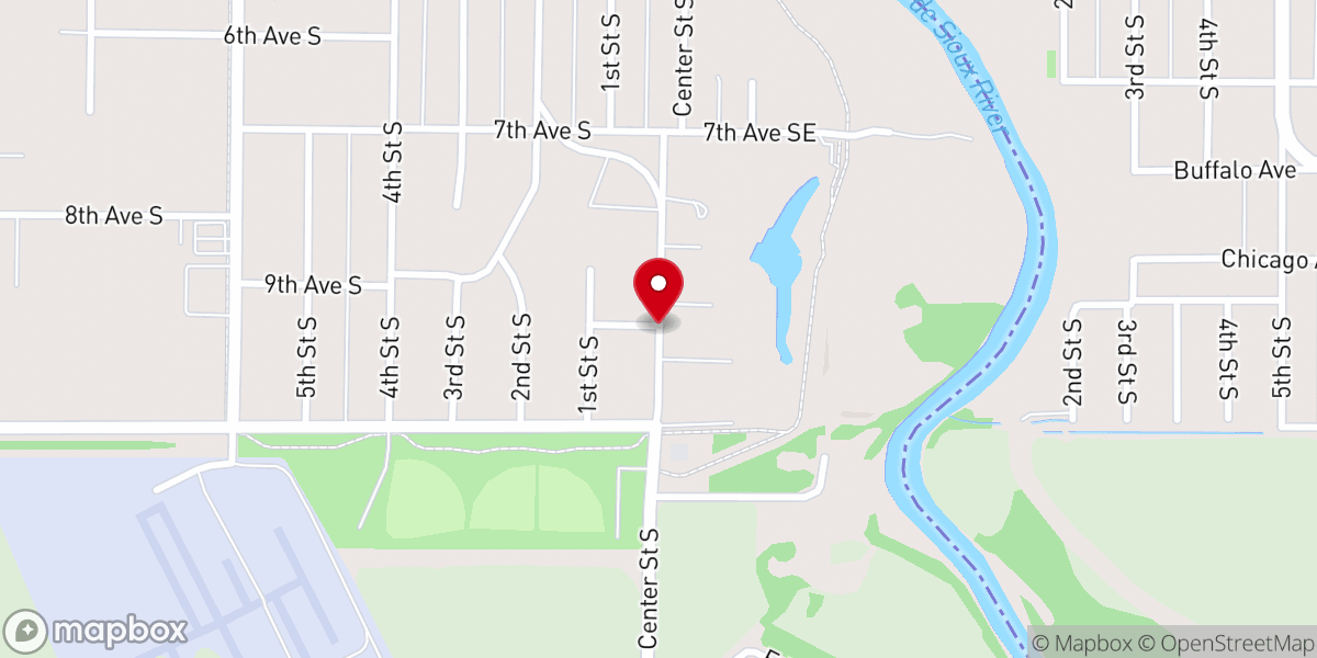 Map showing location of New Life Christian Center