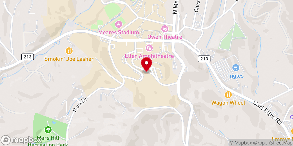 Map showing location of Bentley Fellowship Hall