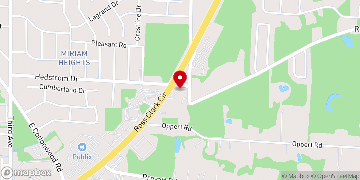 Map showing location of Sola Baptist Church