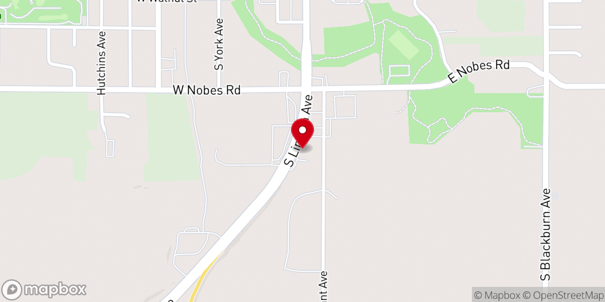 Map showing location of Hope Gospel Rescue Mission