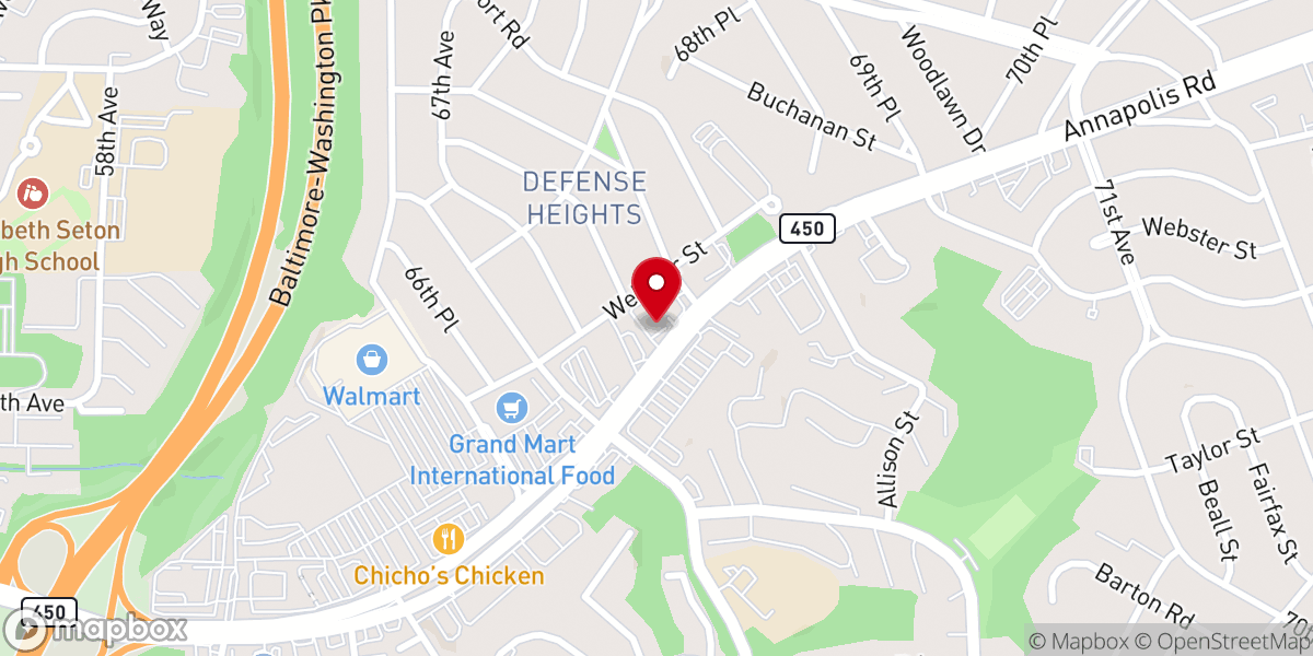 Map showing location of African Christian Fellowship Northern Virginia