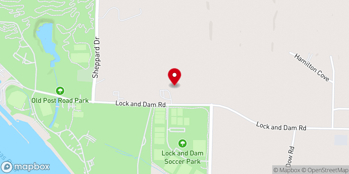 Map showing location of River Park Church of Christ