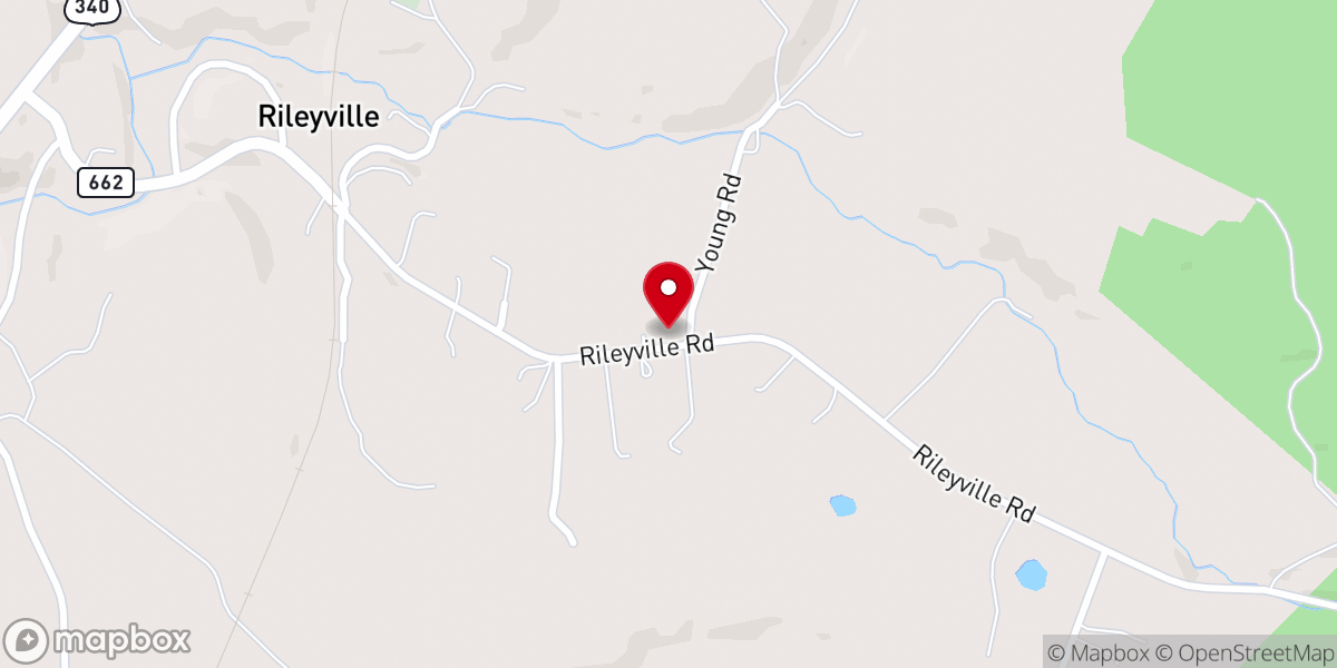 Map showing location of Rileyville Assembly of God Church