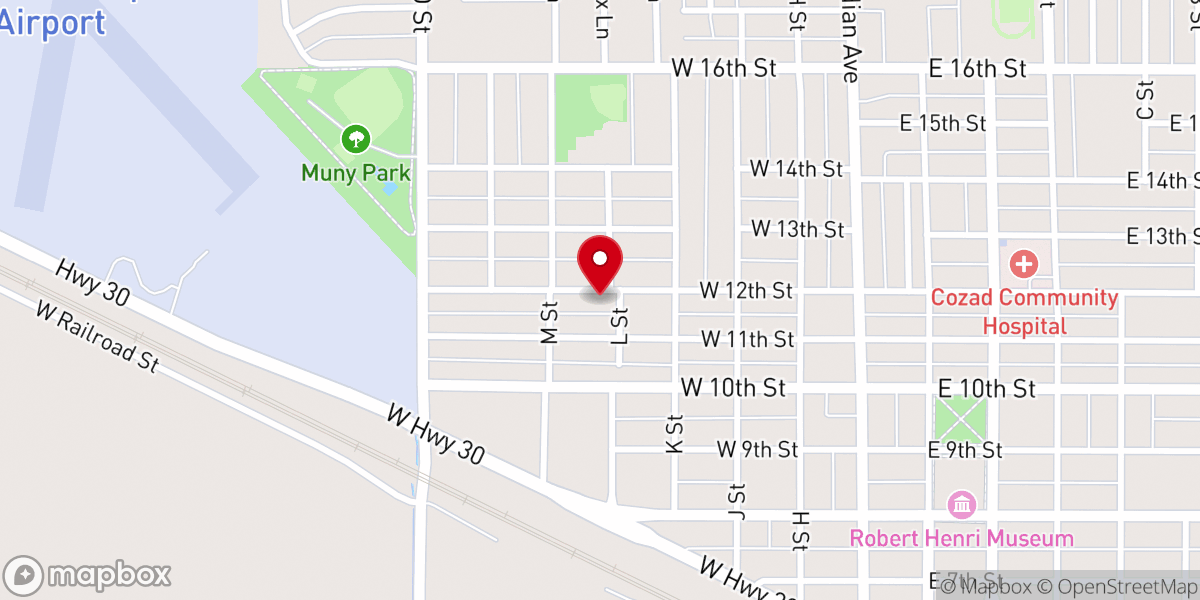 Map showing location of Church of Christ West Twelfth Street