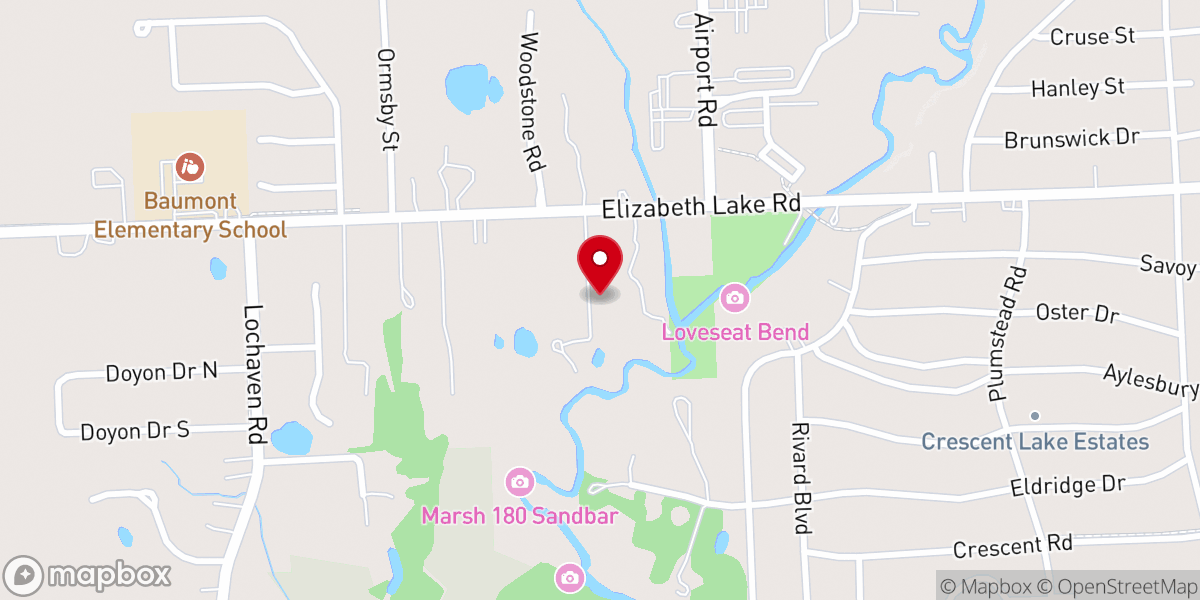 Map showing location of Lakes Community Church