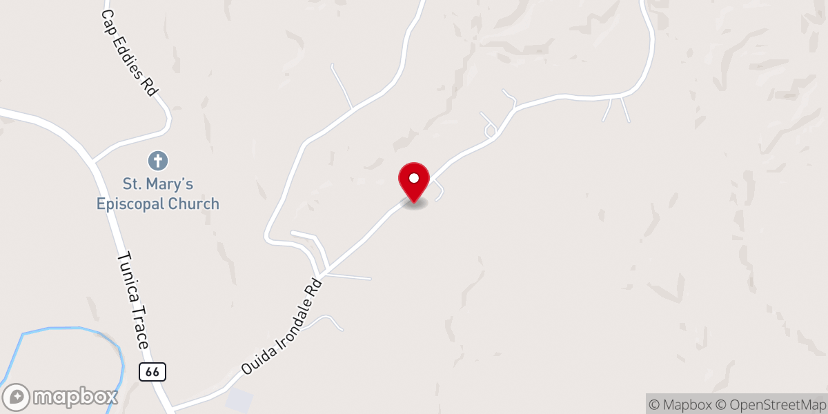 Map showing location of New Irondale Baptist Church