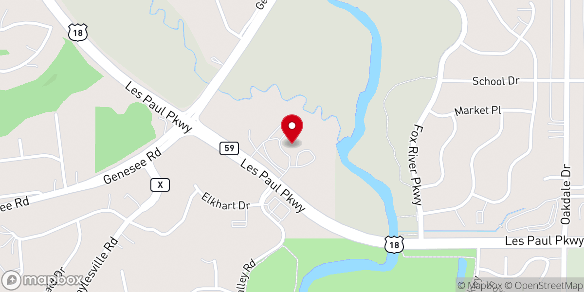 Map showing location of Corpus Christi Parish - St John Neumann