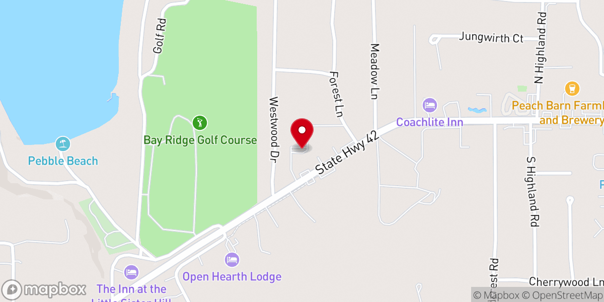 Map showing location of First Baptist Church Of Sister Bay