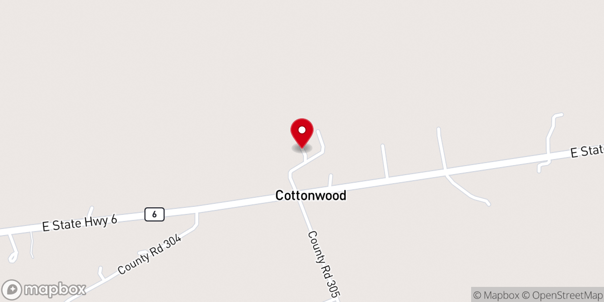 Map showing location of Cottonwood Church