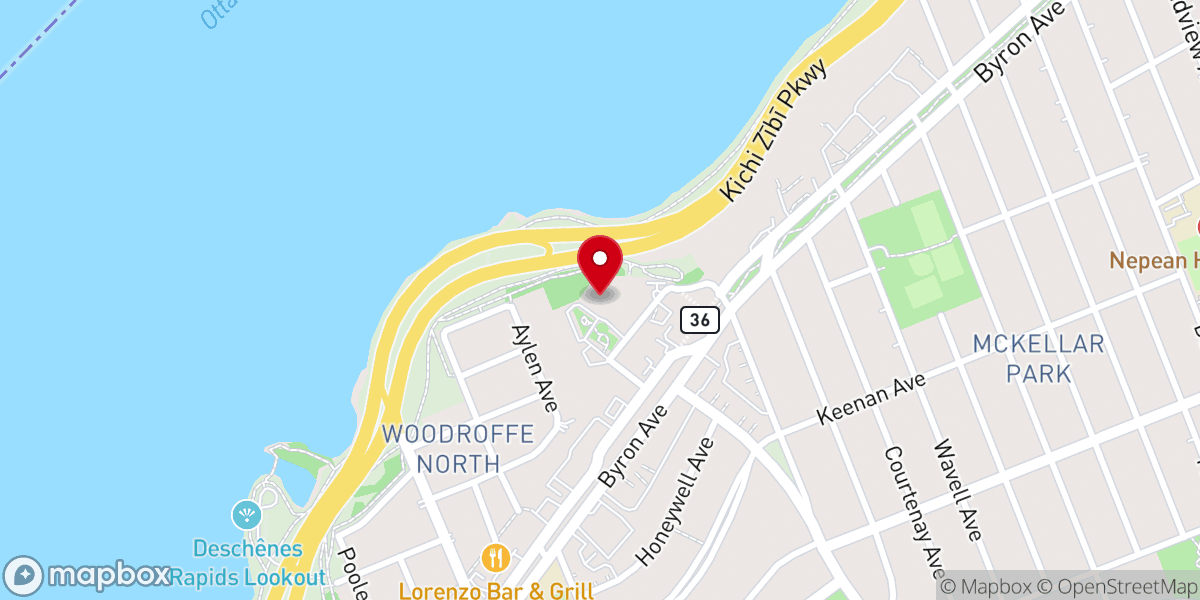 Map showing location of First Unitarian Congregation of Ottawa