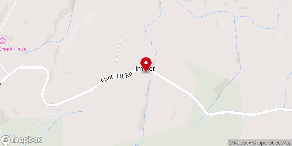 Map showing location of Flint Hill Church of God
