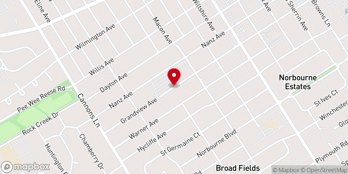 Map showing location of Saint Matthews Baptist Church