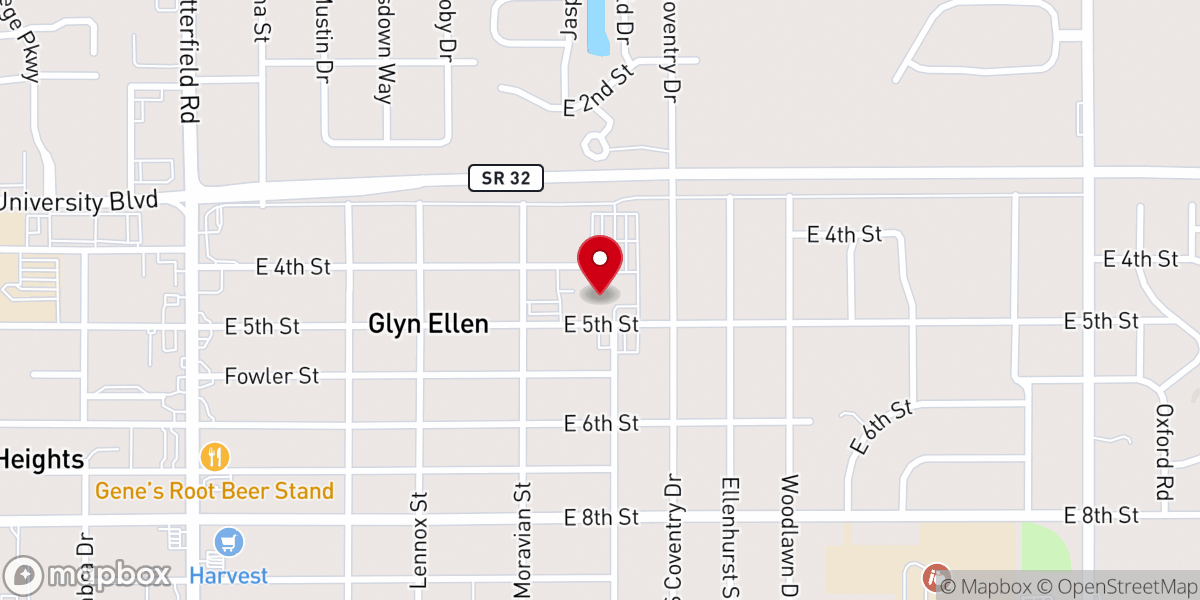 Map showing location of East Side Church of God