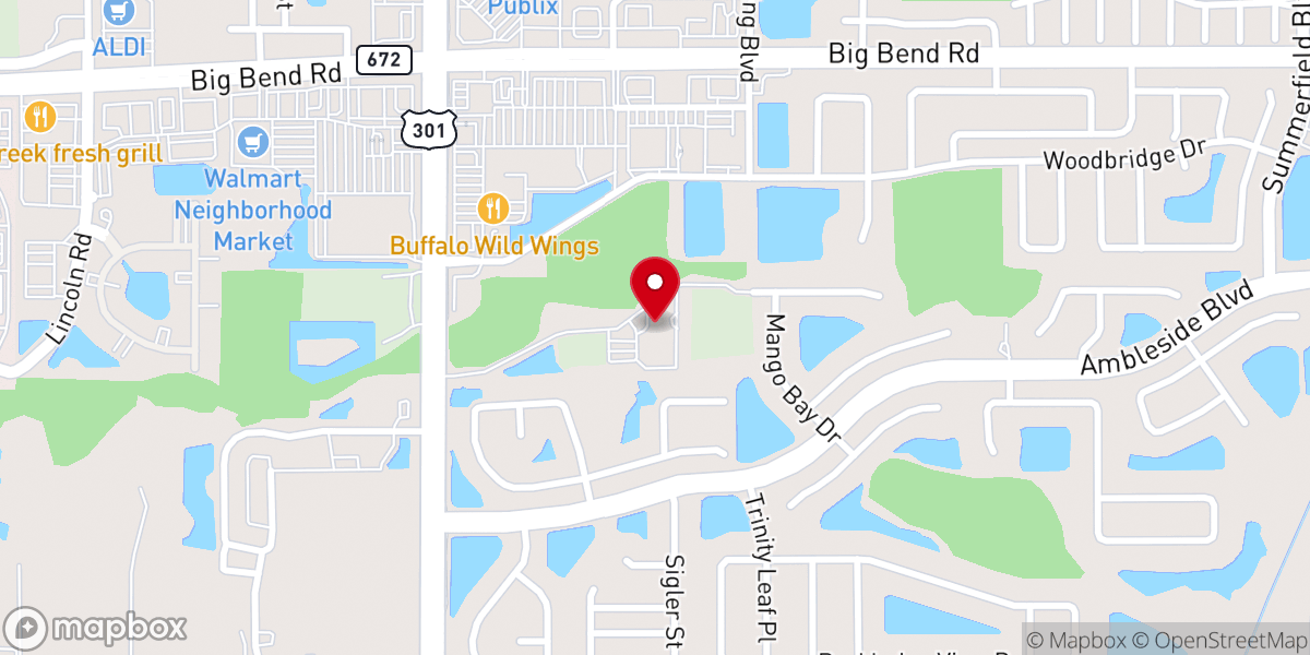 Map showing location of South Bay Church