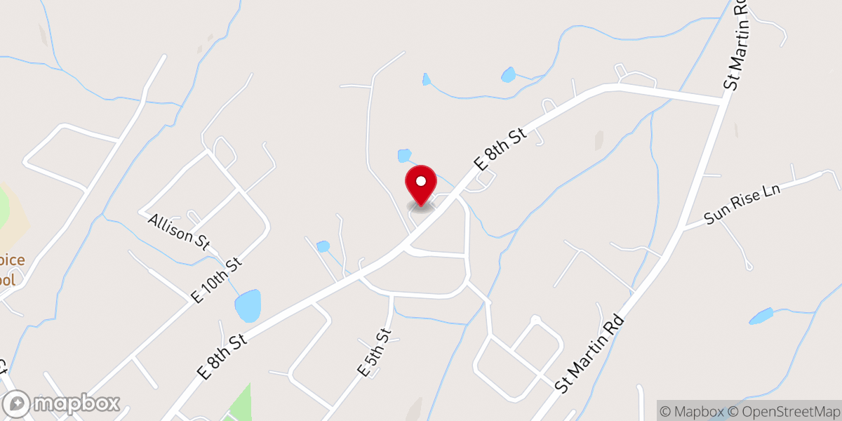 Map showing location of Gleaning Mission Church