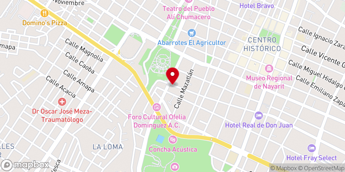 Map showing location of Vida Eterna