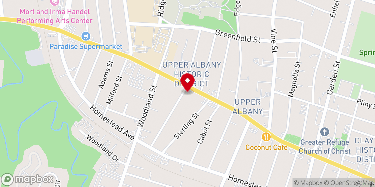 Map showing location of Stanley Memorial Fountain of Life Church