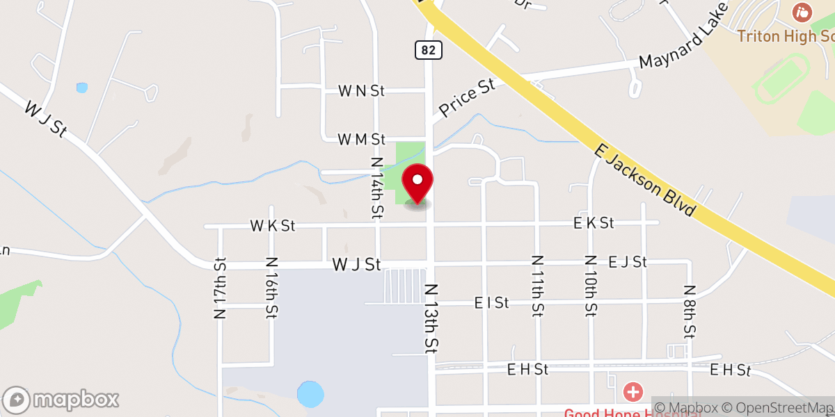 Map showing location of Burning Bush Church