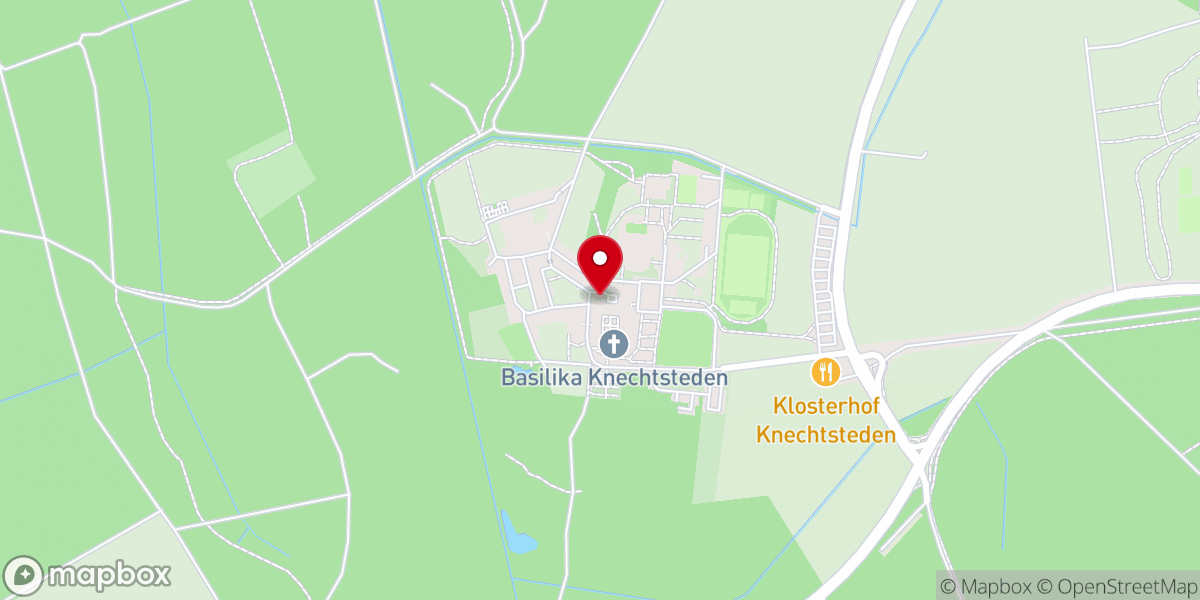Map showing location of Kloster Knechtsteden