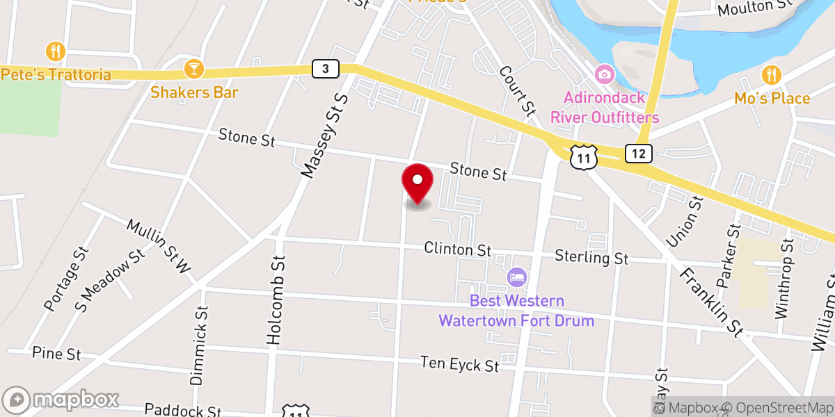 Map showing location of Trinity Episcopal Church