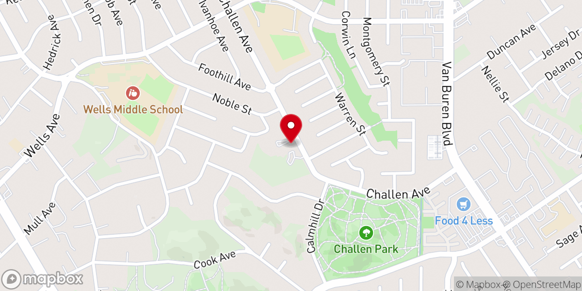 Map showing location of St. Andrew Kim Korean Catholic Church (리버사이드 성 김대건 안드레아 성당)