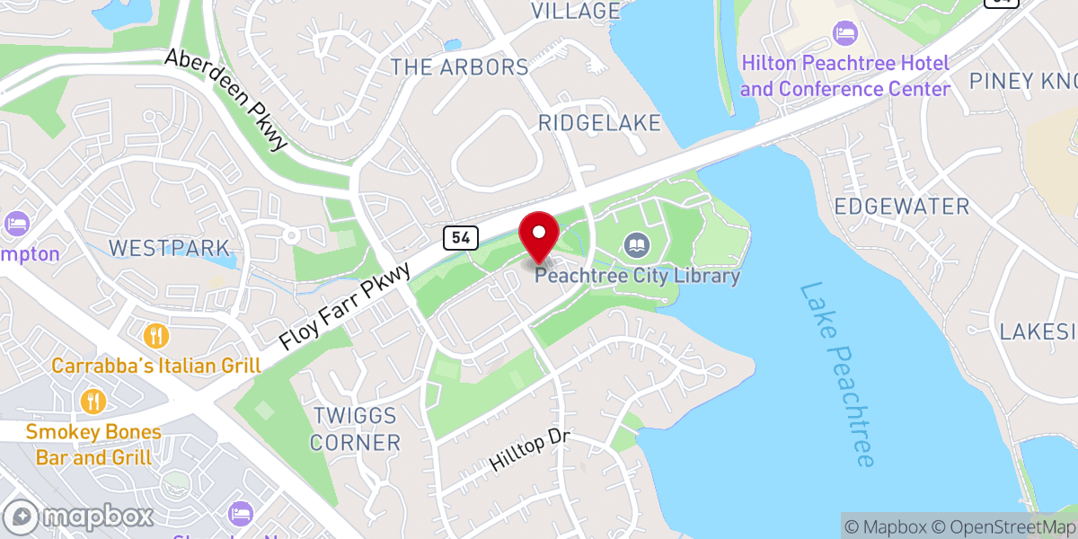 Map showing location of First Presbyterian Church