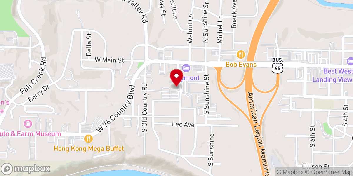 Map showing location of Parish Center
