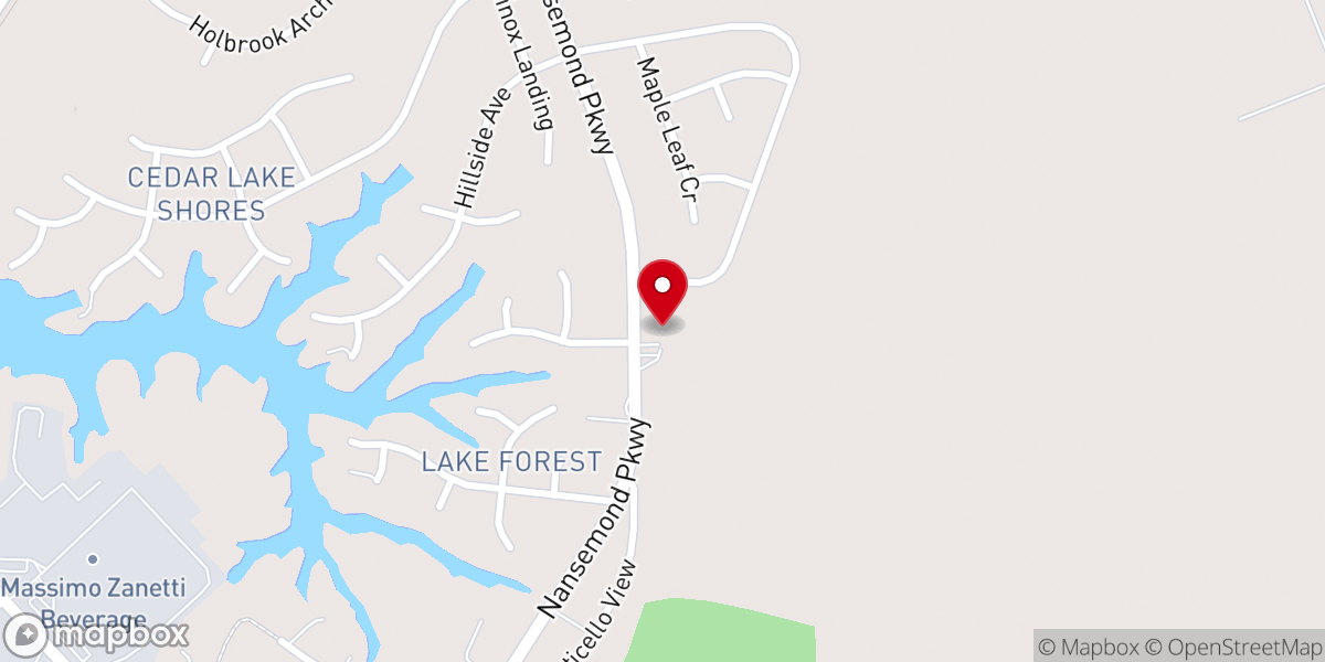 Map showing location of Canaan Baptist Church