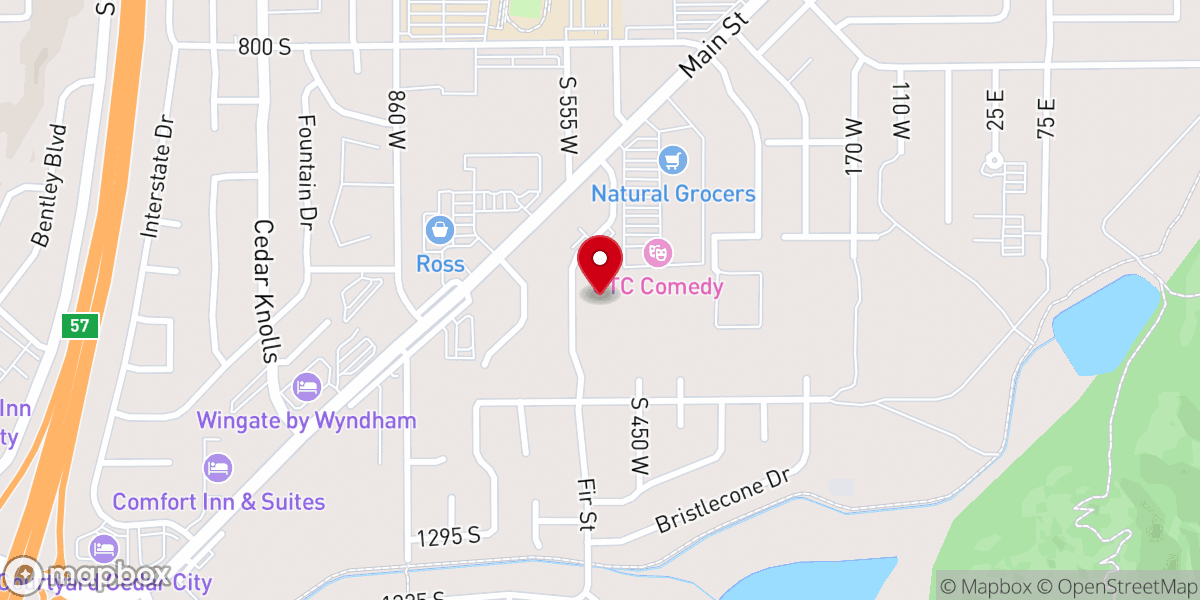 Map showing location of Cedar City Church of Christ