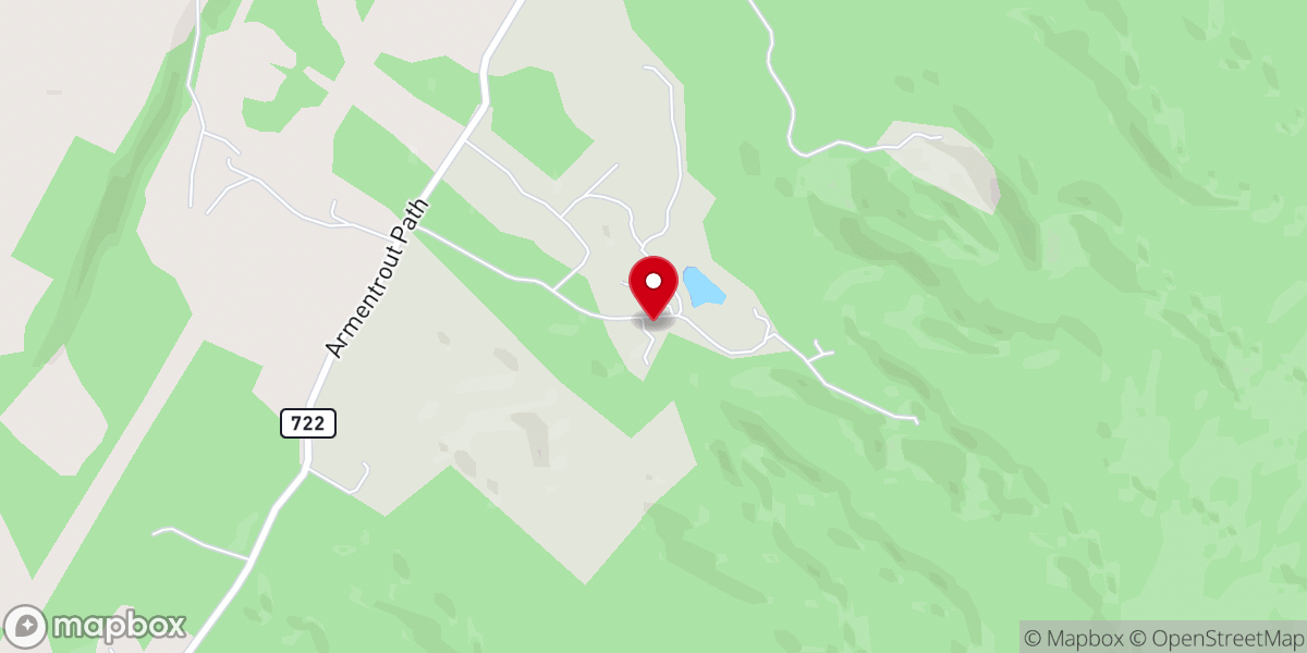 Map showing location of Brethren Woods Camp & Retreat Center