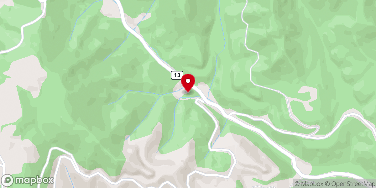 Map showing location of Crane Creek Church