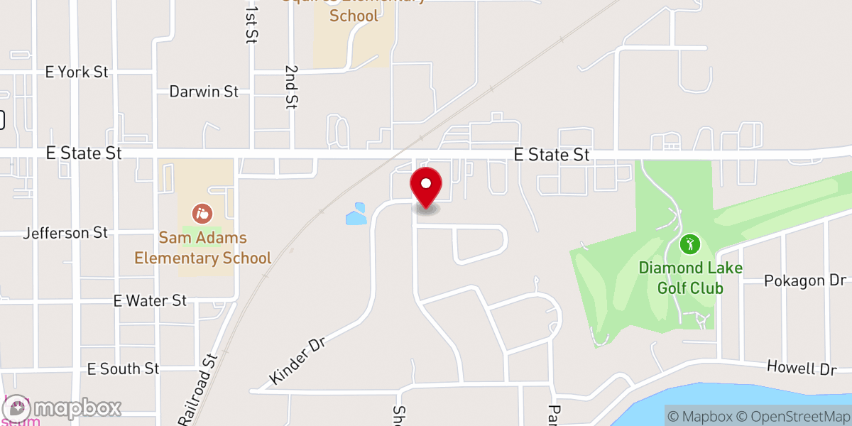 Map showing location of First Church of God