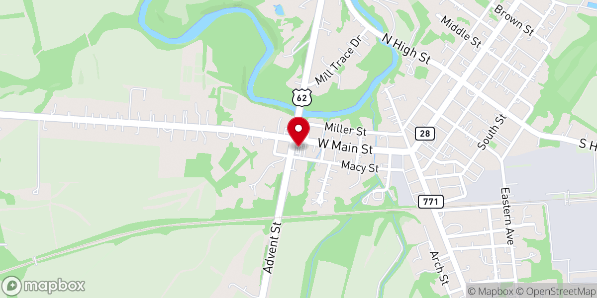 Map showing location of Leesburg Wesleyan Church
