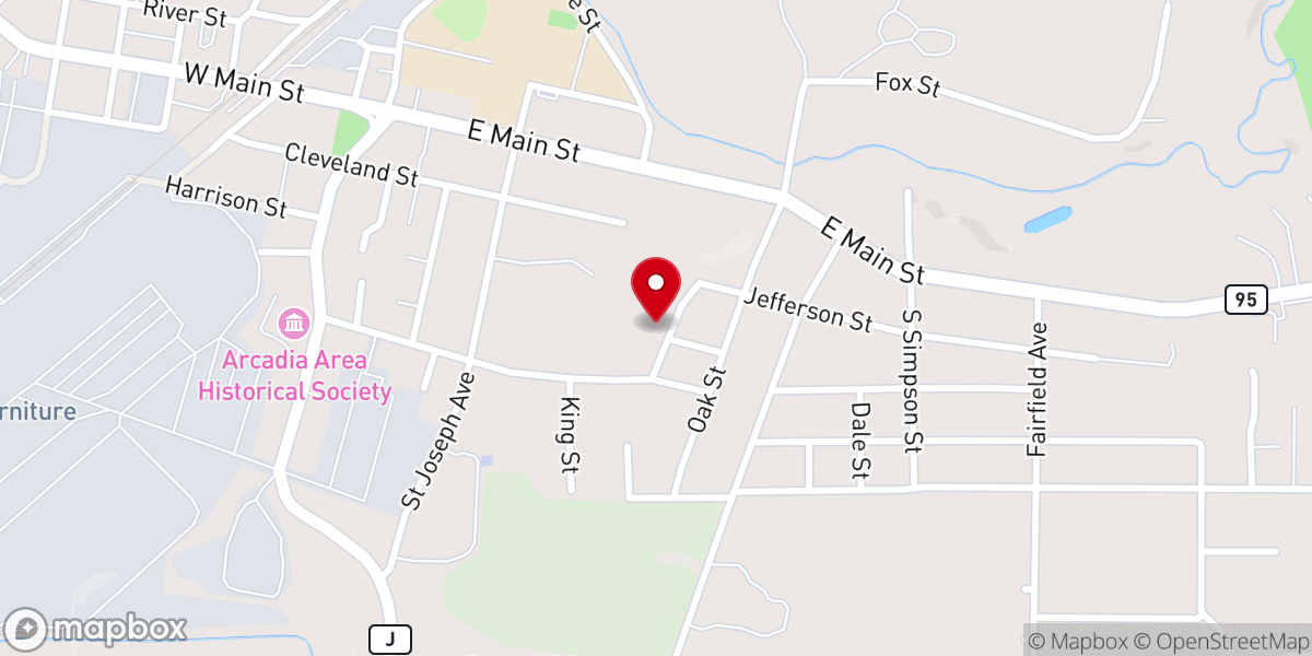 Map showing location of Holy Family Catholic Church